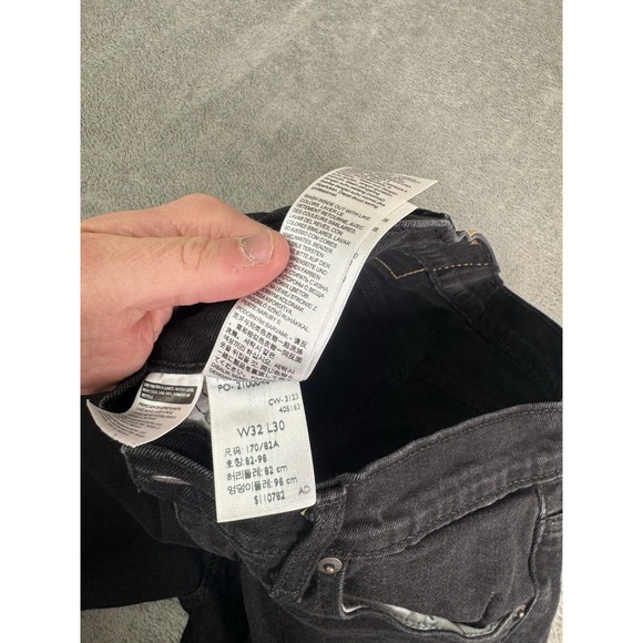 Levi's 511 Slim Straight Jeans Men's Size 32x30 Black - Picture 7 of 12